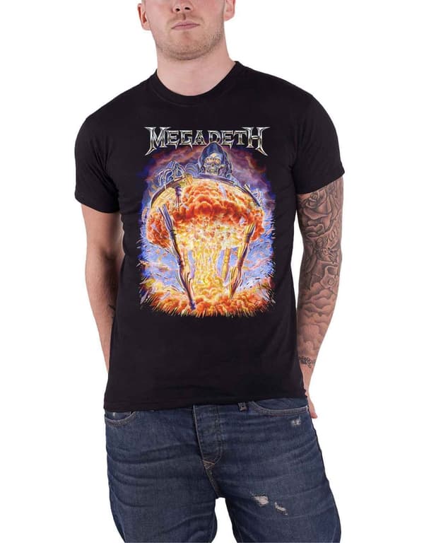 Megadeth T Shirt Countdown to Extinction Band Logo Official Mens Black
