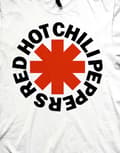 Miniatyrbild 3 av 4: Red Hot Chili Peppers T Shirt Red Asterisk Band Logo Official Mens White