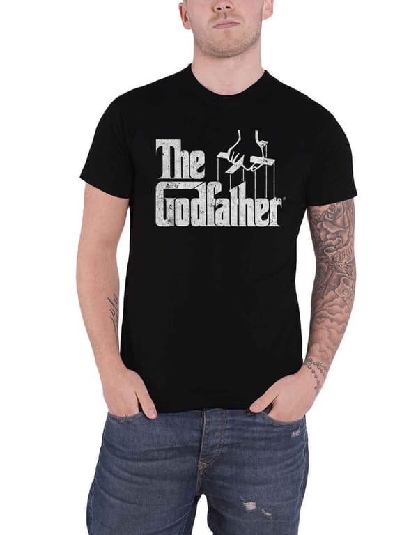The Godfather T Shirt Movie Logo White Official Mens Black