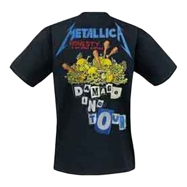 Metallica T Shirt Damage Inc Band Logo Official Mens Black