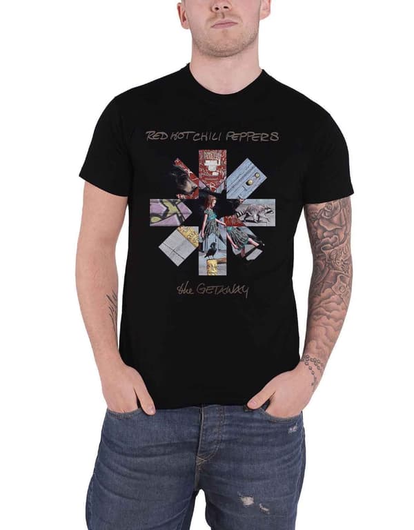 Red Hot Chili Peppers T Shirt Getaway Album Asterisk Official Mens Black