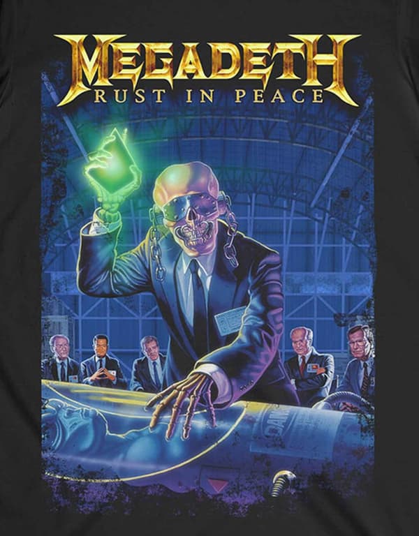 Megadeth T Shirt Rust In Peace 30th Anniversary Band Logo Official Black