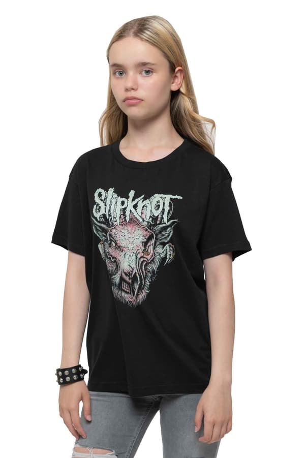 Slipknot Kids T Shirt Infected Goat Band Logo Official Black Ages 1-12 yrs