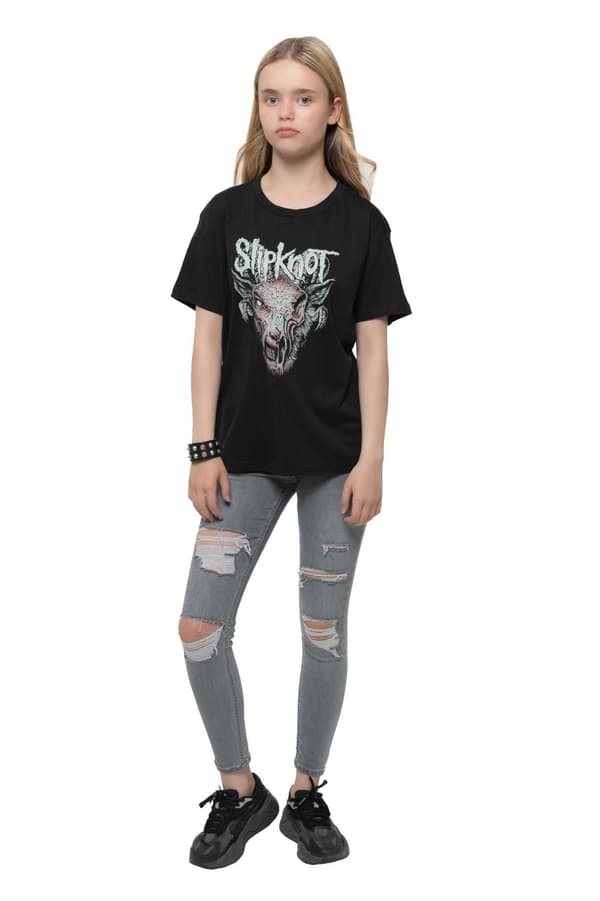 Slipknot Kids T Shirt Infected Goat Band Logo Official Black Ages 1-12 yrs