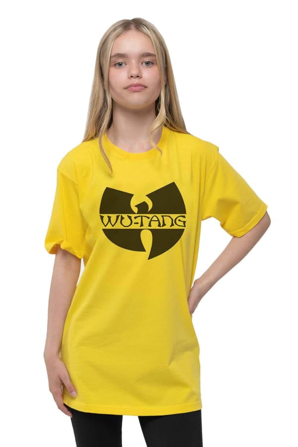 Wu Tang Clan Kids T Shirt Logo Official Yellow (Ages 3-14 yrs)