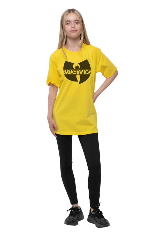 Wu Tang Clan Kids T Shirt Logo Official Yellow (Ages 3-14 yrs)