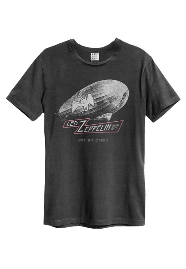 Led Zeppelin T Shirt Dazed Confused Band Logo Official Amplified Unisex Charcoal