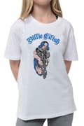 Miniatyrbild 3 av 4: Billie Eilish Kids T Shirt Bling Logo Official White (Ages 7-14 yrs)