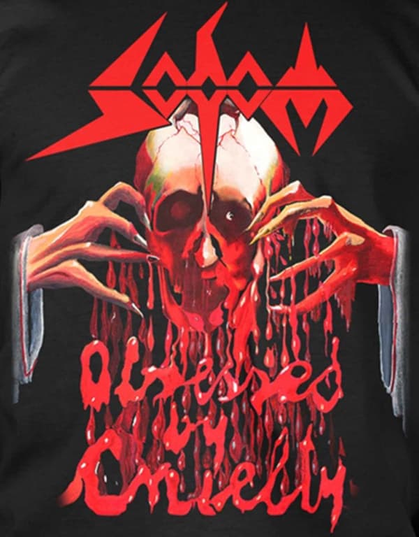 Sodom T Shirt Obsessed By Cruelty Band Logo Official Mens Black