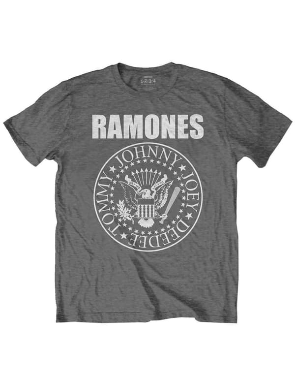 Ramones Kids T Shirt Presidential Seal Official Charcoal Grey (Ages 3-14yrs) Charcoal Large (9/10 Yrs