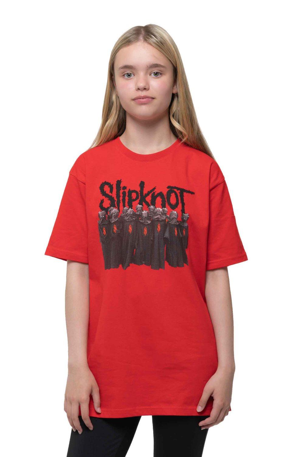 Slipknot Kids T Shirt Choir Band Logo Official Red (Ages 5-14 yrs)