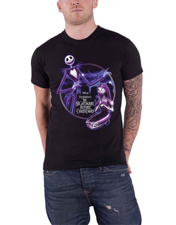 Nightmare Before Christmas Purple Graveyard Official Mens T Shirt