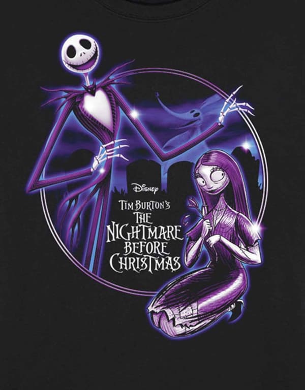 Nightmare Before Christmas Purple Graveyard Official Mens T Shirt