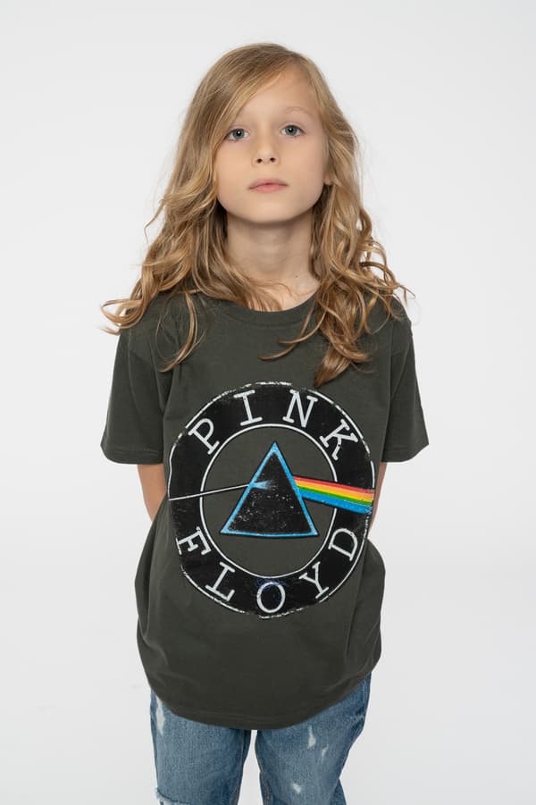Pink Floyd Kids T Shirt Circle Band Logo Official Charcoal Grey (Ages 3-14 yrs)