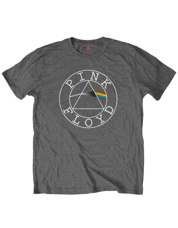 Pink Floyd Kids T Shirt Circle Band Logo Official Charcoal Grey (Ages 3-14 yrs) Charcoal Small (5/6 Yrs)