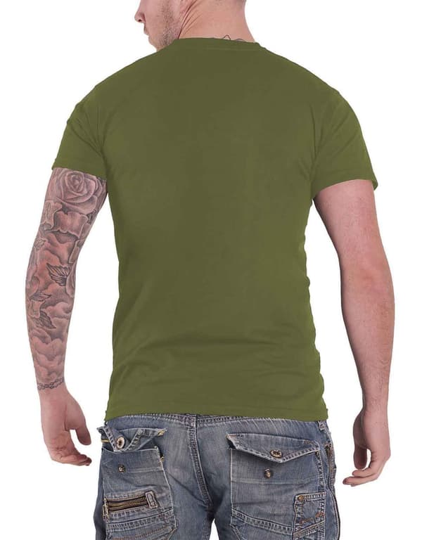 System Of A Down T Shirt Intoxicated Band Logo Official Mens Military Green