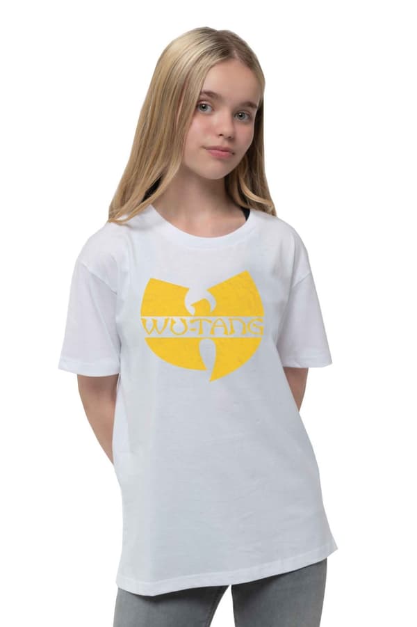 Wu Tang Clan Kids T Shirt Logo Official White (Ages 3-14 yrs)
