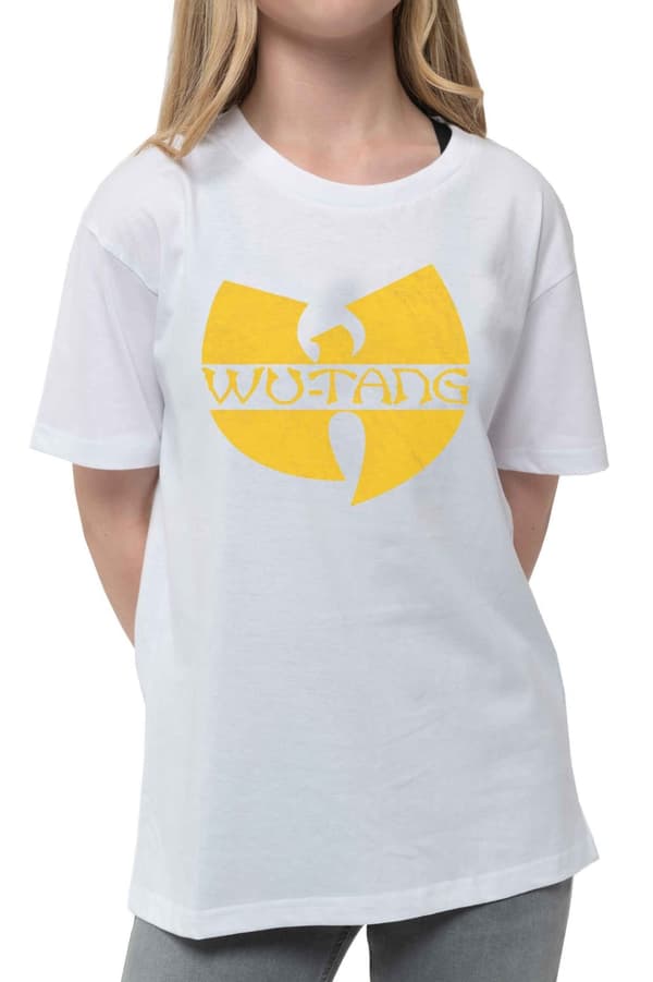 Wu Tang Clan Kids T Shirt Logo Official White (Ages 3-14 yrs)