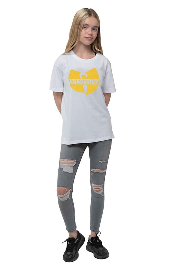 Wu Tang Clan Kids T Shirt Logo Official White (Ages 3-14 yrs)
