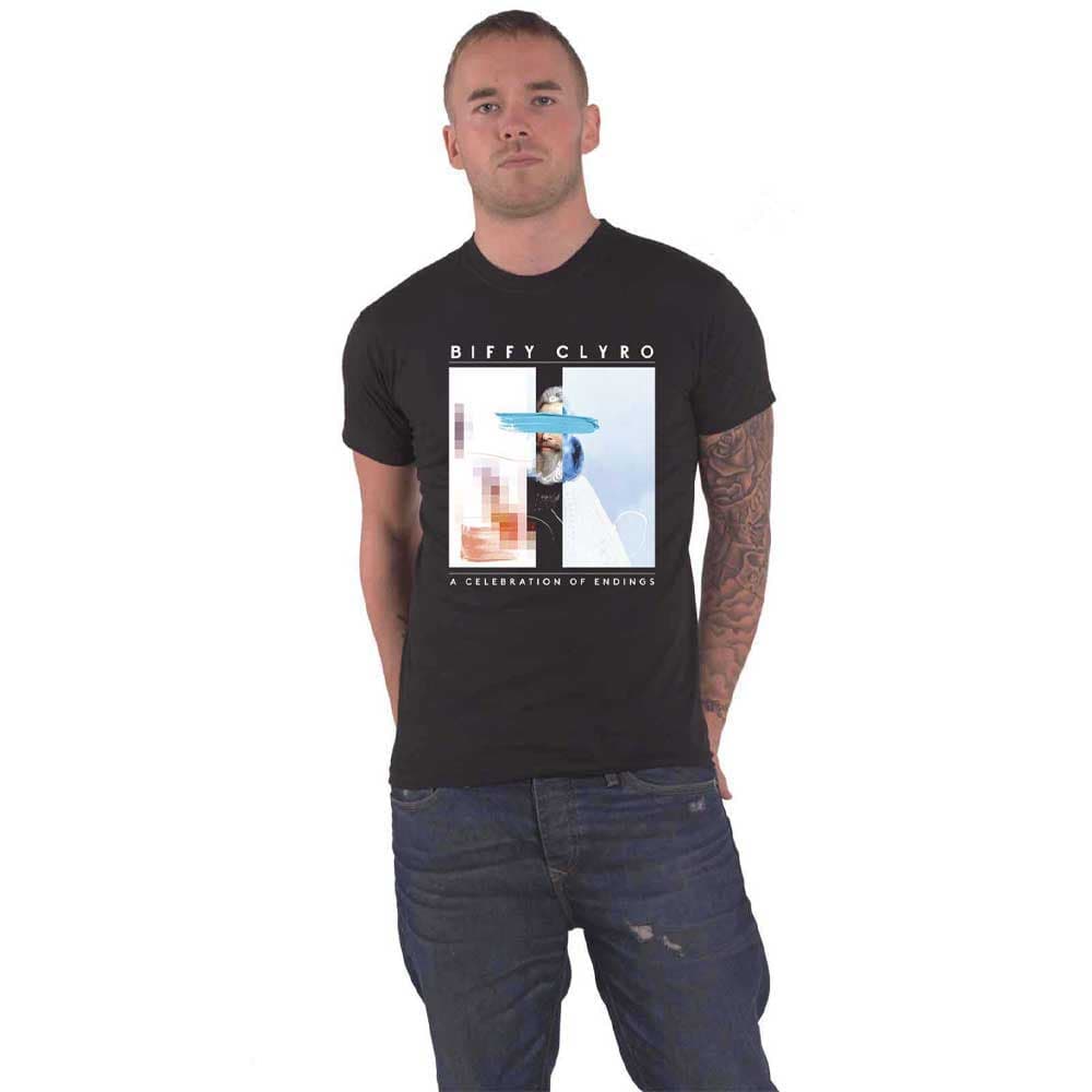Biffy Clyro T Shirt A Celebration Of Endings Band Logo Official Mens Black