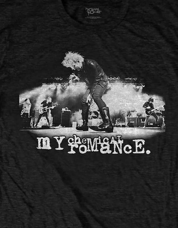 My Chemical Romance T Shirt MCR Live Band Logo Official Mens Black