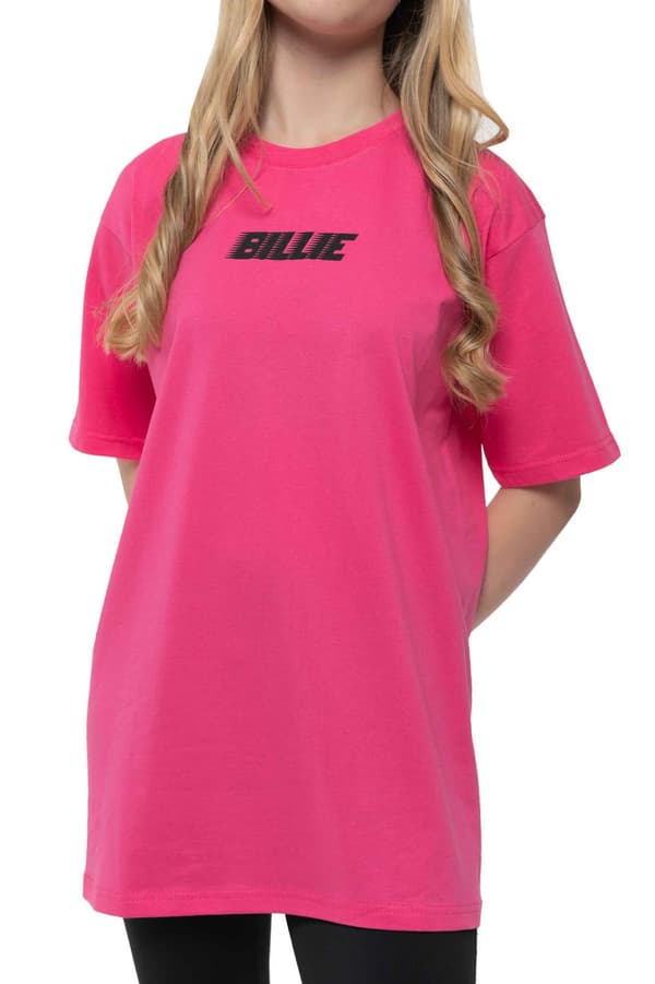 Billie Eilish Kids T Shirt Racer Logo & Blohsh Official Pink (Ages 3-14 yrs)