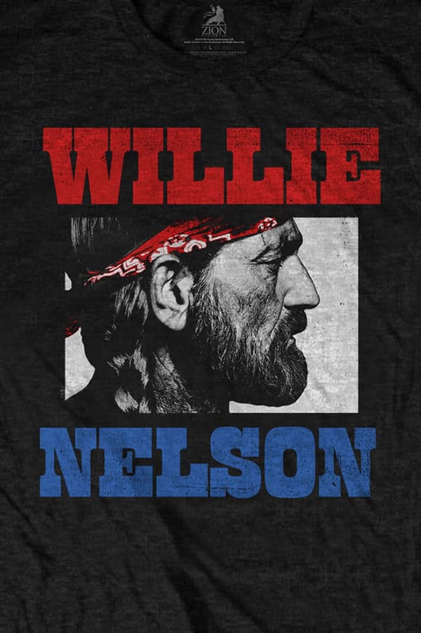 Willie Nelson T Shirt Stare Logo Official Mens Black
