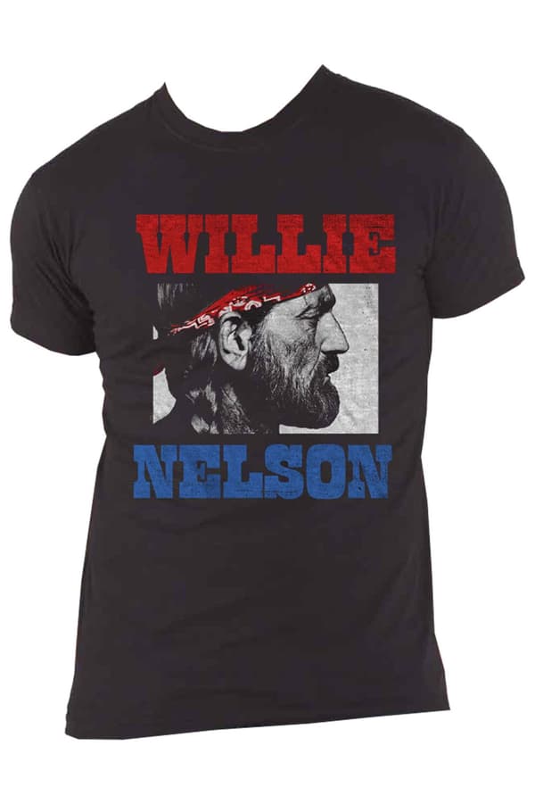 Willie Nelson T Shirt Stare Logo Official Mens Black