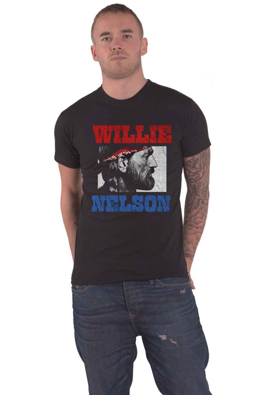 Willie Nelson T Shirt Stare Logo Official Mens Black
