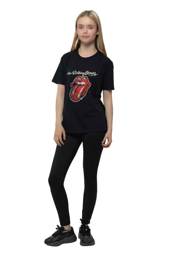 The Rolling Stones Kids T Shirt Plastered Tongue Official Black Ages 1-14 yrs
