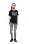 Miniatyrbild 3 av 4: The Beatles Kids T Shirt Drop T Logo Vintage Flag Official Black Ages 3-10 yrs