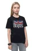 Miniatyrbild 1 av 4: The Beatles Kids T Shirt Drop T Logo Vintage Flag Official Black Ages 3-10 yrs