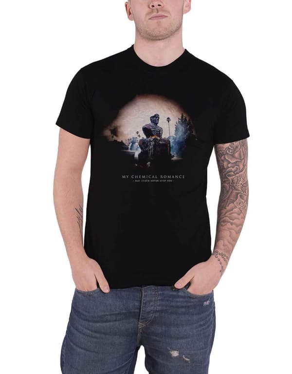 My Chemical Romance T Shirt May Death Cover Band Logo Official Mens Black