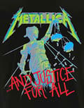 Miniatyrbild 3 av 4: Metallica T Shirt And Justice For All Original Band Logo Official Mens Black
