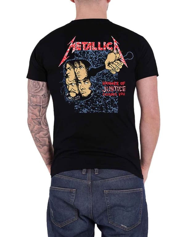 Metallica T Shirt And Justice For All Original Band Logo Official Mens Black