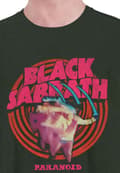 Miniatyrbild 2 av 4: Black Sabbath T Shirt Paranoid Band Logo Official Amplified Unisex Charcoal