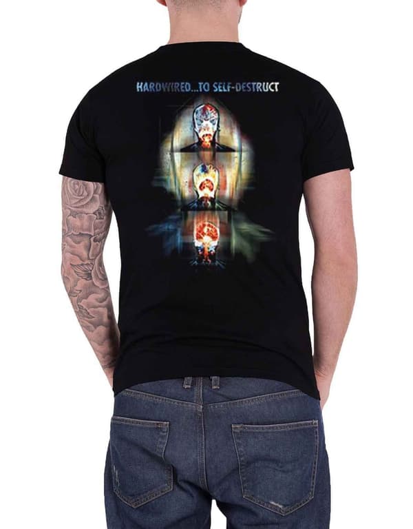 Metallica T Shirt Exploded Band Logo Official Mens Black