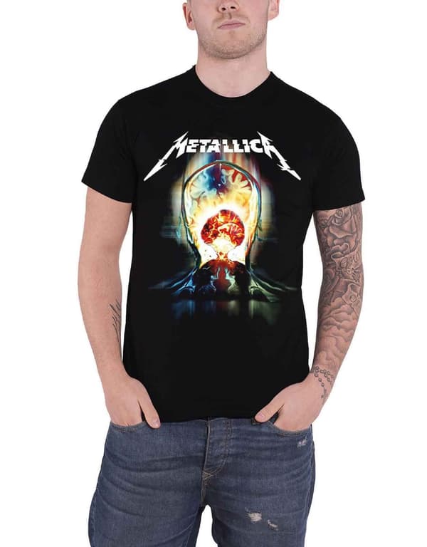 Metallica T Shirt Exploded Band Logo Official Mens Black