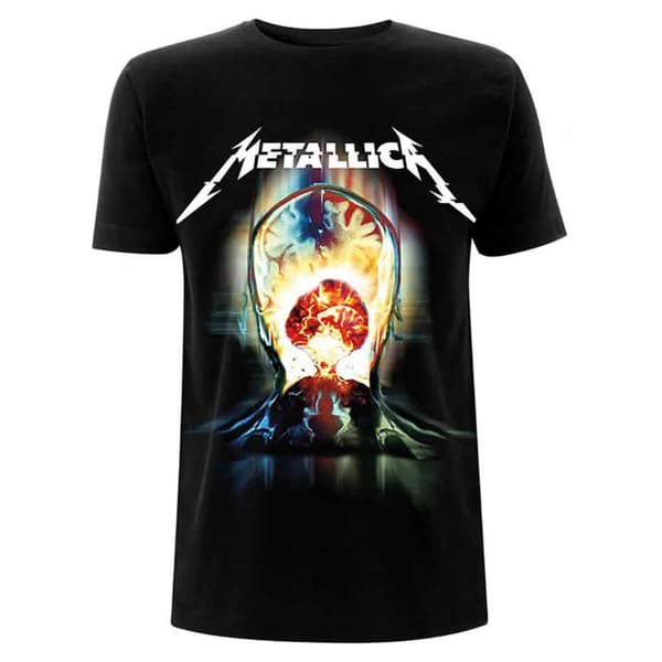 Metallica T Shirt Exploded Band Logo Official Mens Black