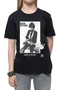 Miniatyrbild 3 av 4: Bob Dylan Kids T Shirt Blowing in the Wind Logo Official Black Ages 1-12 yrs