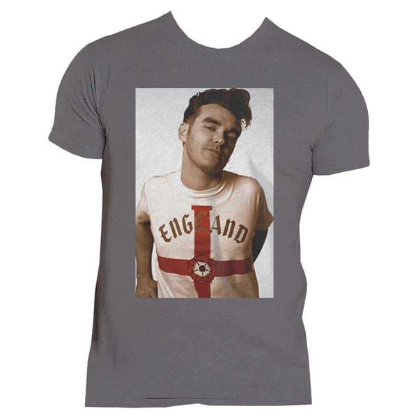 Morrissey T Shirt Glamorous Glue Portrait Official Mens Grey