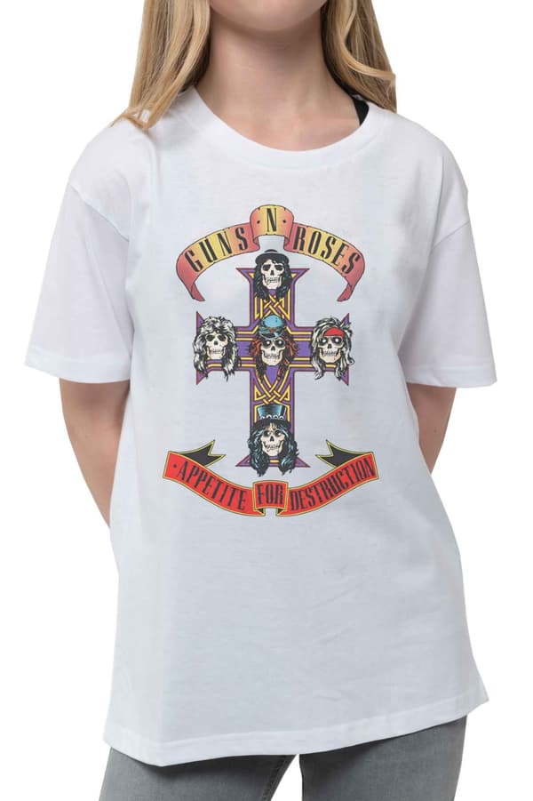 Guns N Roses Kids T Shirt Appetite for Destruction Logo Official Ages 1-12 yrs