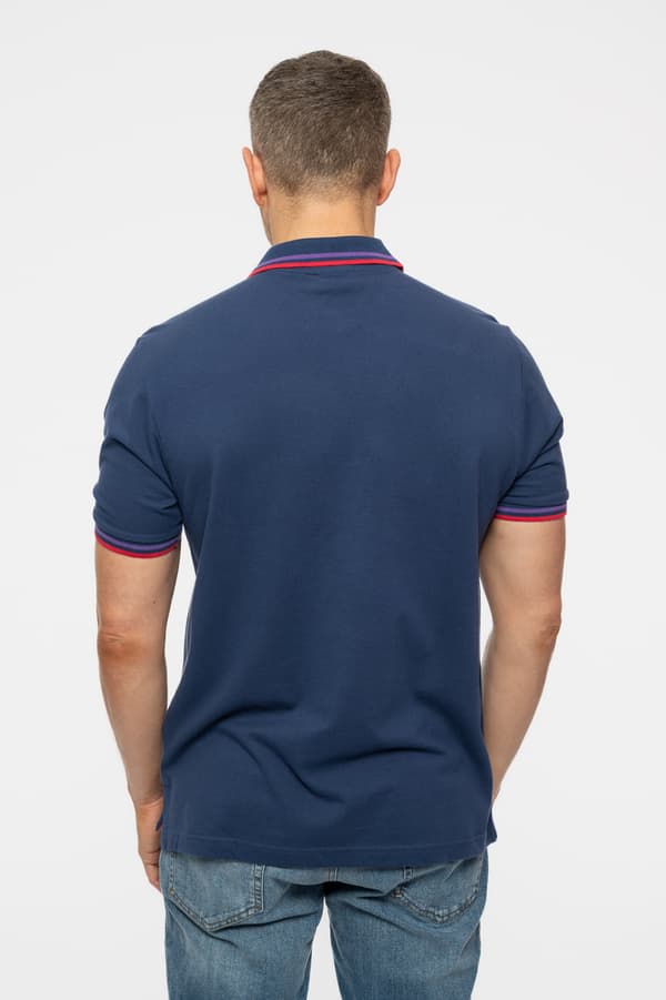 Pink Floyd Polo Shirt Dark Side of the Moon Prism Official Mens Navy Blue