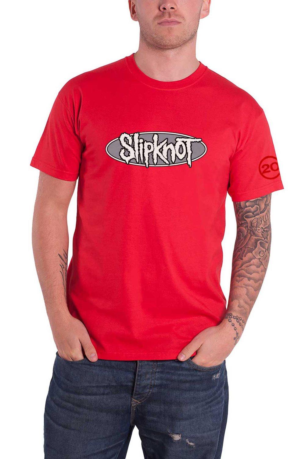 Slipknot T Shirt 20th Anniversary Dont Ever Judge Me Official Mens Red