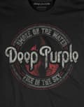Miniatyrbild 3 av 4: Deep Purple T Shirt Smoke on the Water Circle Band Logo Official Mens Black