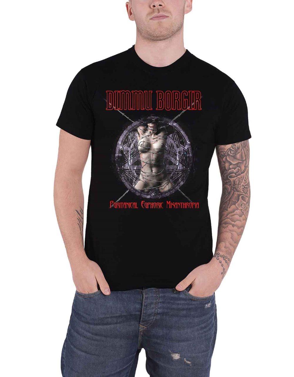 Dimmu Borgir T Shirt Puritanical Band Logo Official Mens Black