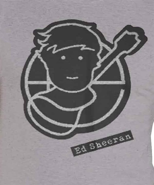 Ed Sheeran T Shirt Pictogram Logo Divide Official Mens Grey
