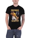 Miniatyrbild 1 av 4: Freddie Mercury T Shirt Live on stage Homage logo Official Mens Black