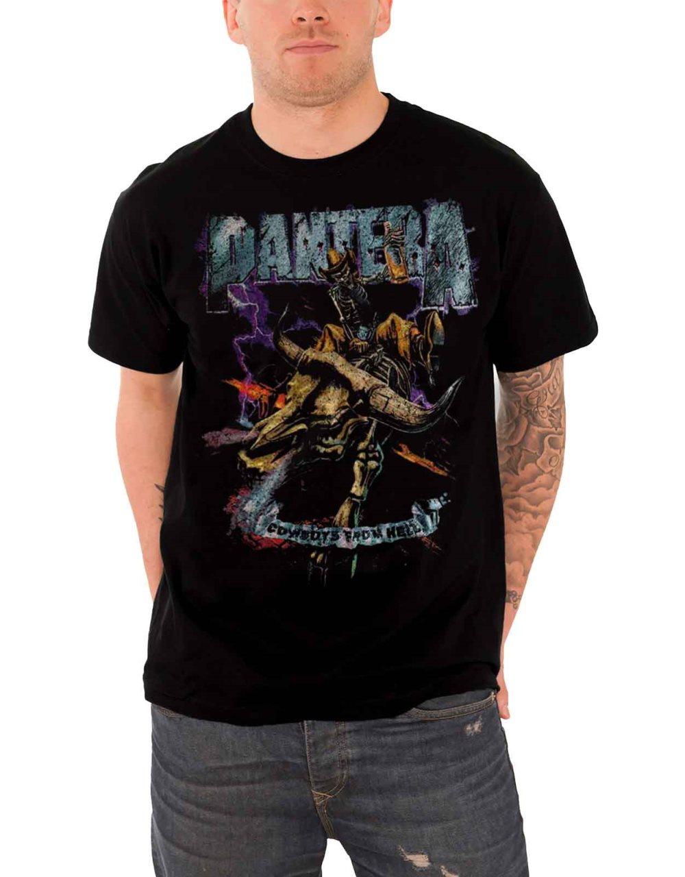 Pantera T Shirt mens Vintage cowboys from hell album Official Black