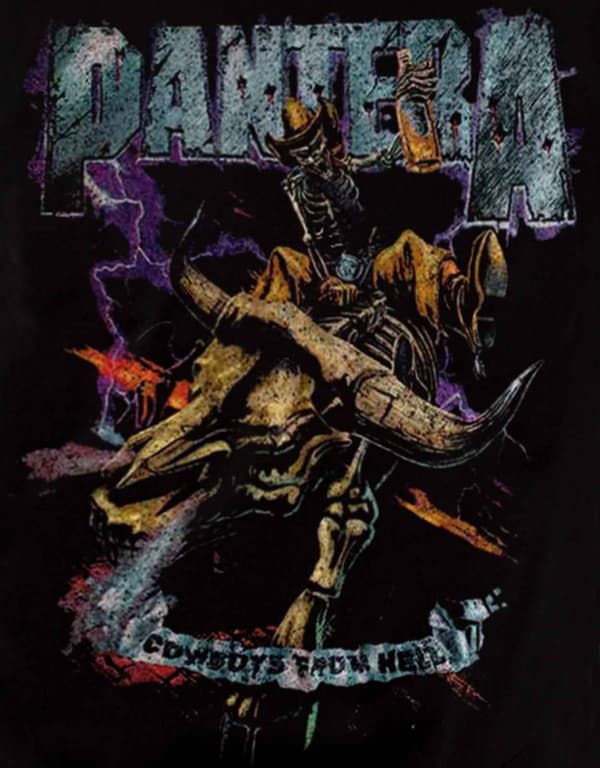 Pantera T Shirt mens Vintage cowboys from hell album Official Black